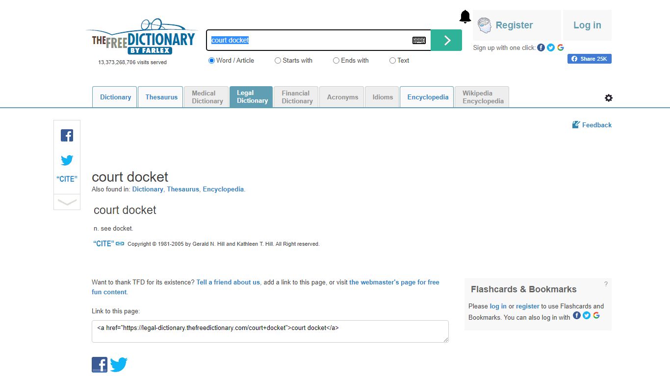 Court docket legal definition of court docket - TheFreeDictionary.com